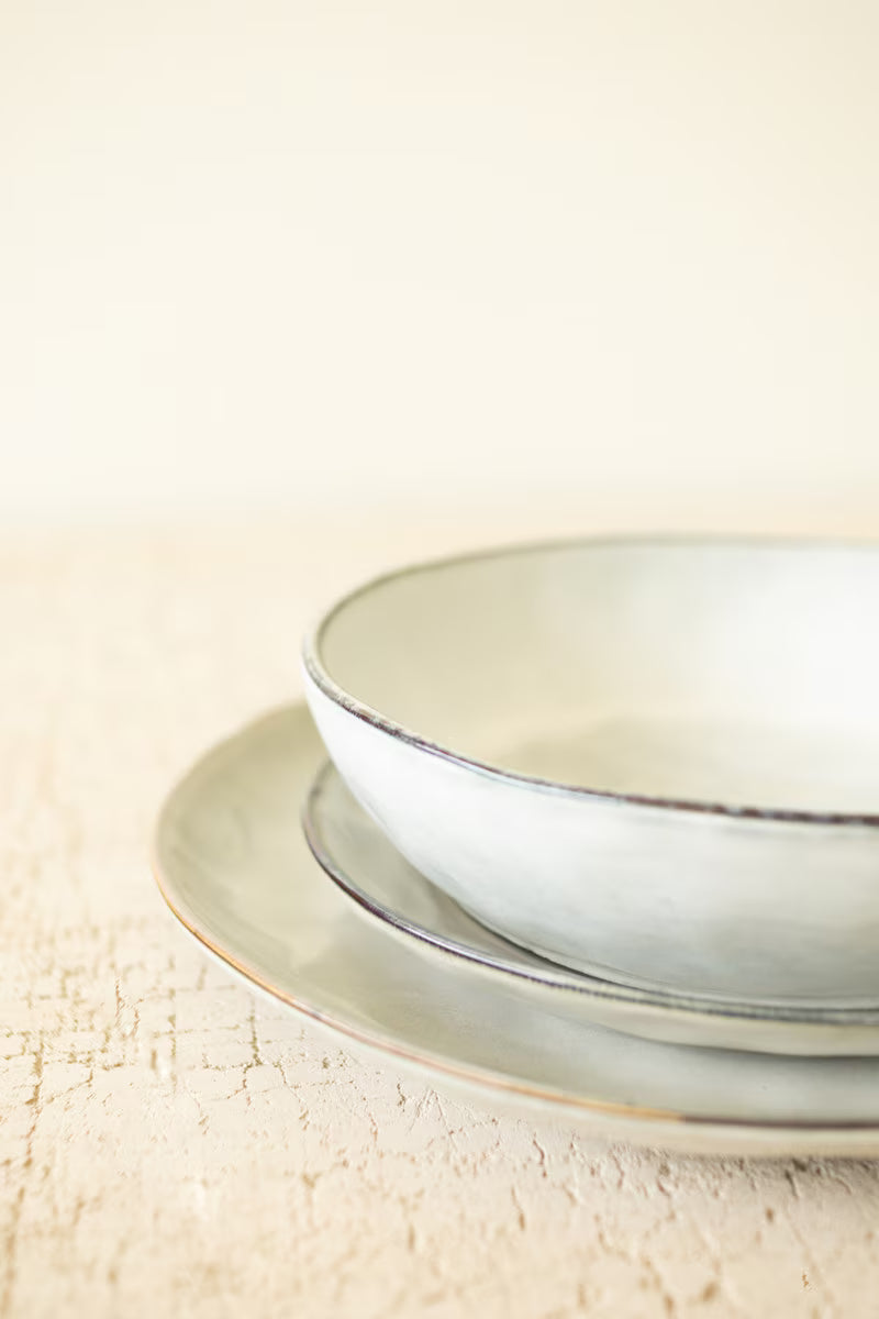 Antique Grey Ceramic Place Setting