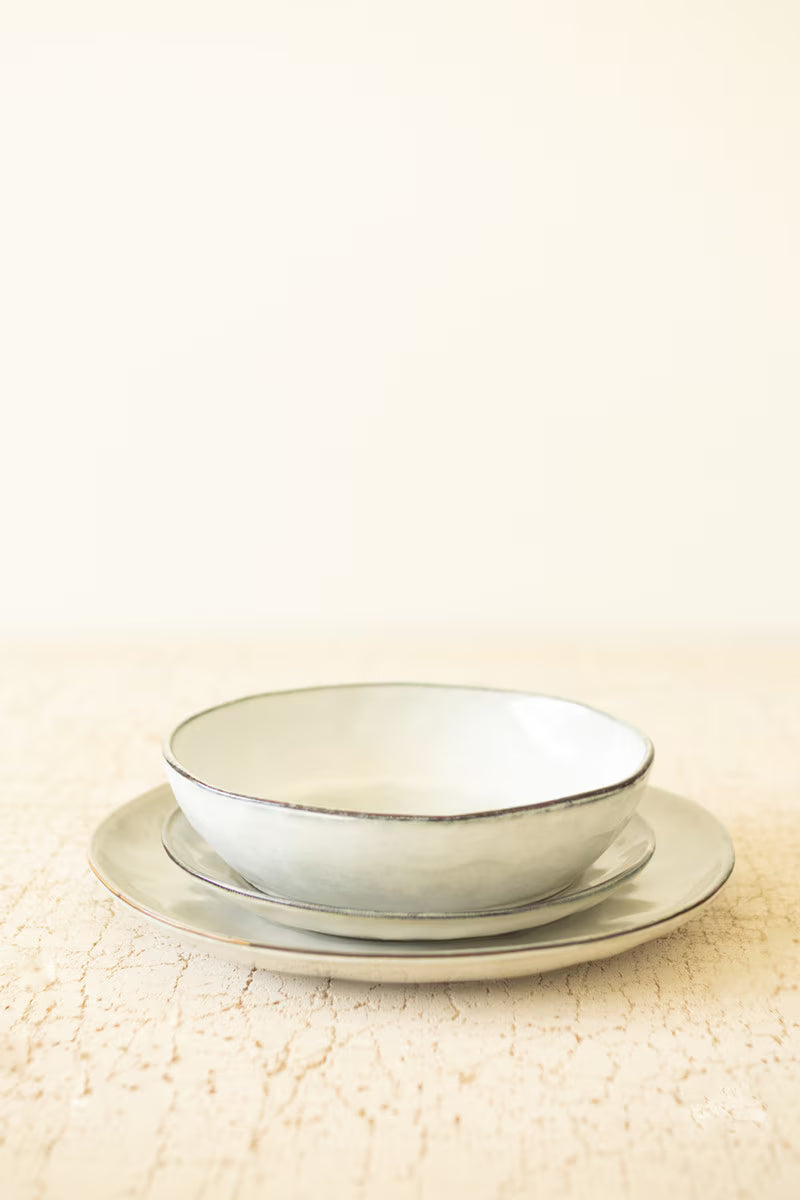 Antique Grey Ceramic Place Setting