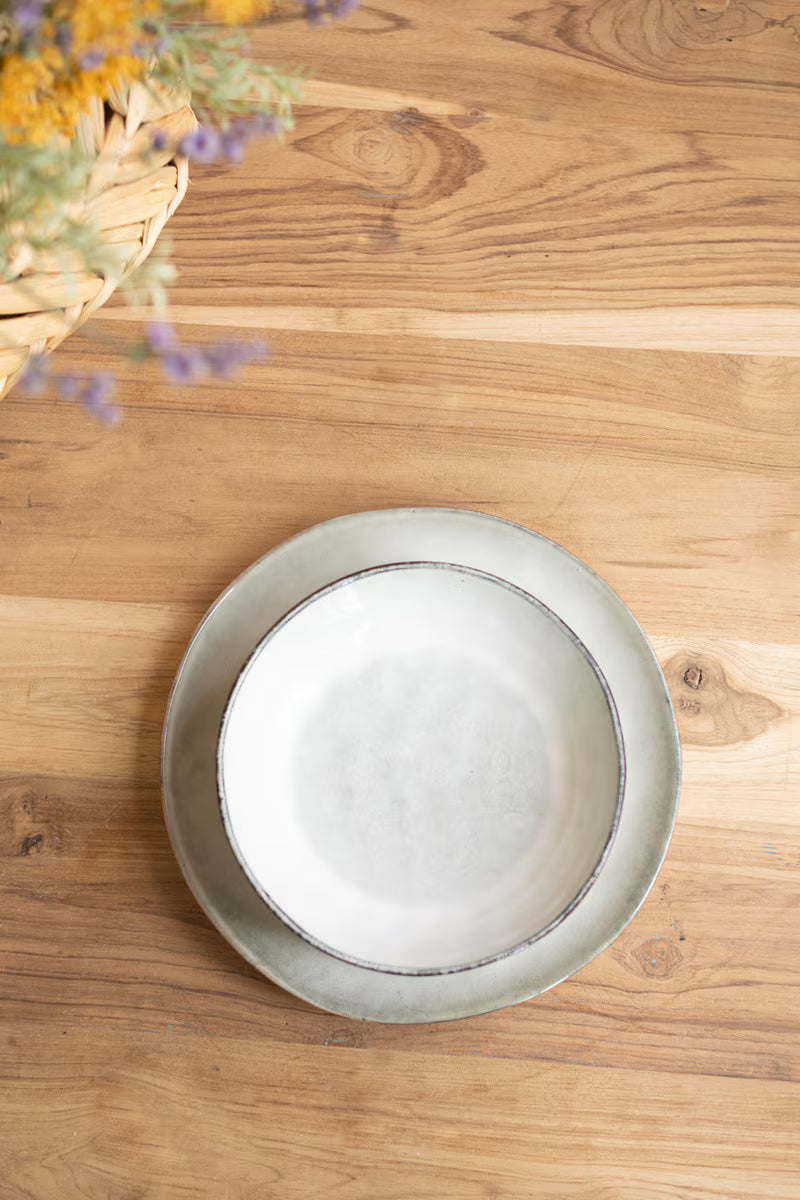 Antique Grey Ceramic Place Setting