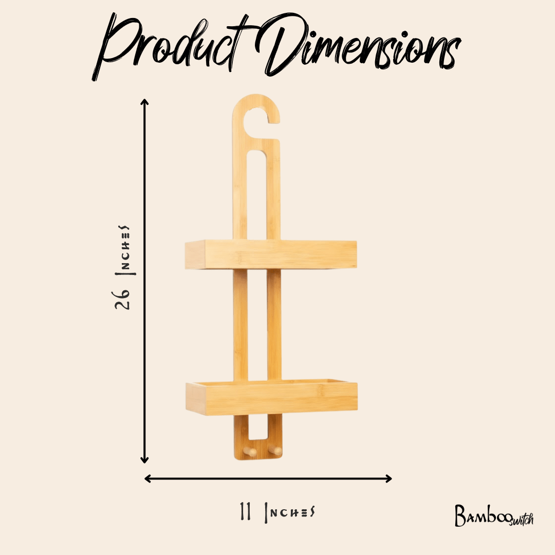 Hanging Bamboo Shower Caddy