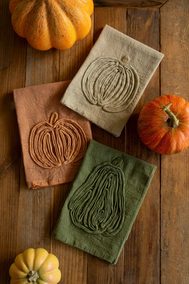 Harvest Manor Embroidered Tea Towel Set