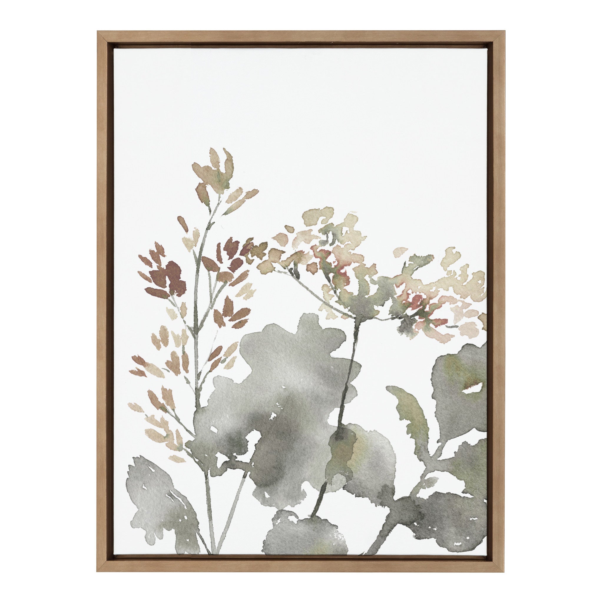 Sylvie Botanical Soft Yellow Framed Canvas by Sara Berrenson