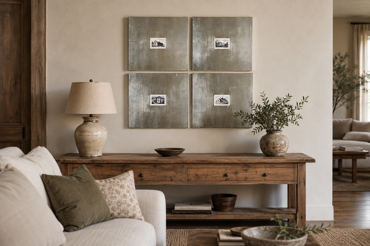 Vintage Building Framed Print Set