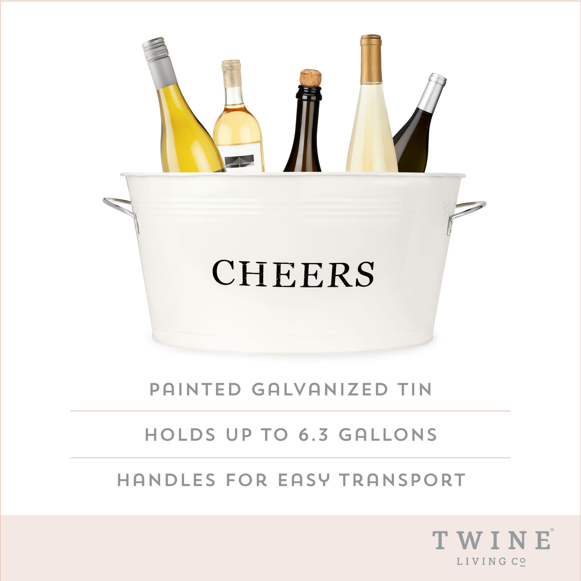 Cheers Galvanized Metal Tub