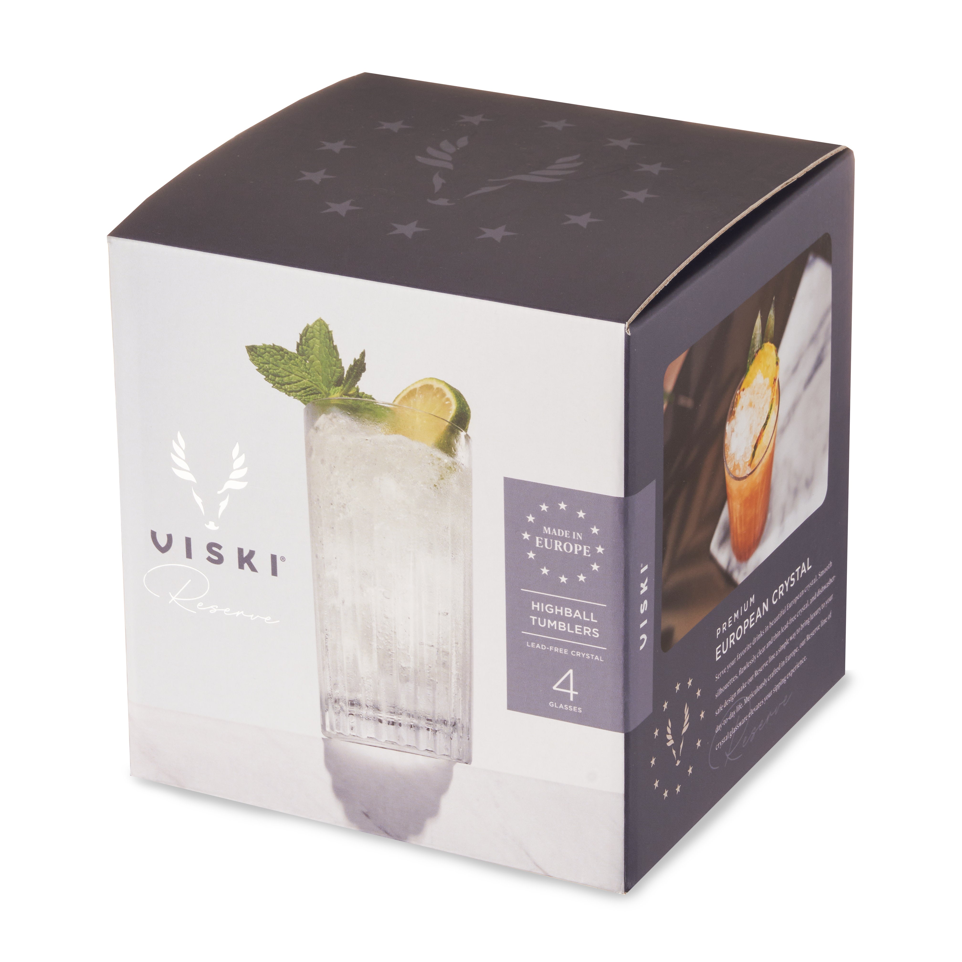 Reserve Milo Crystal Highball Glasses Set of 4