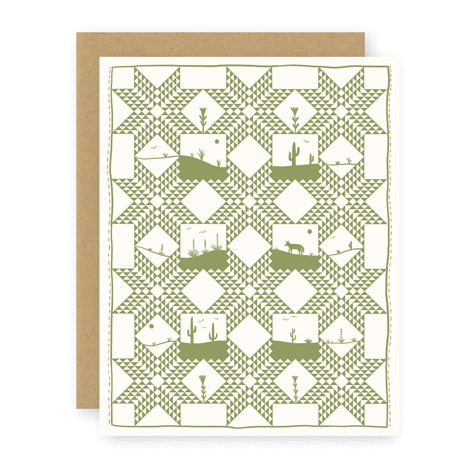 Quilt Landscape Greeting Card