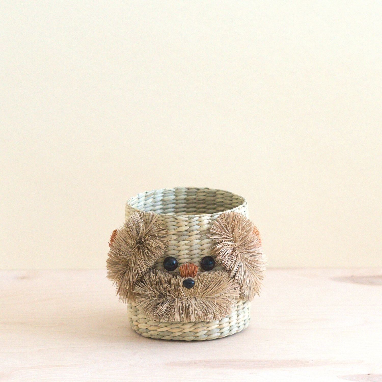 Dog 6" Seagrass Basket Planter - Planter Basket | LIKHÂ