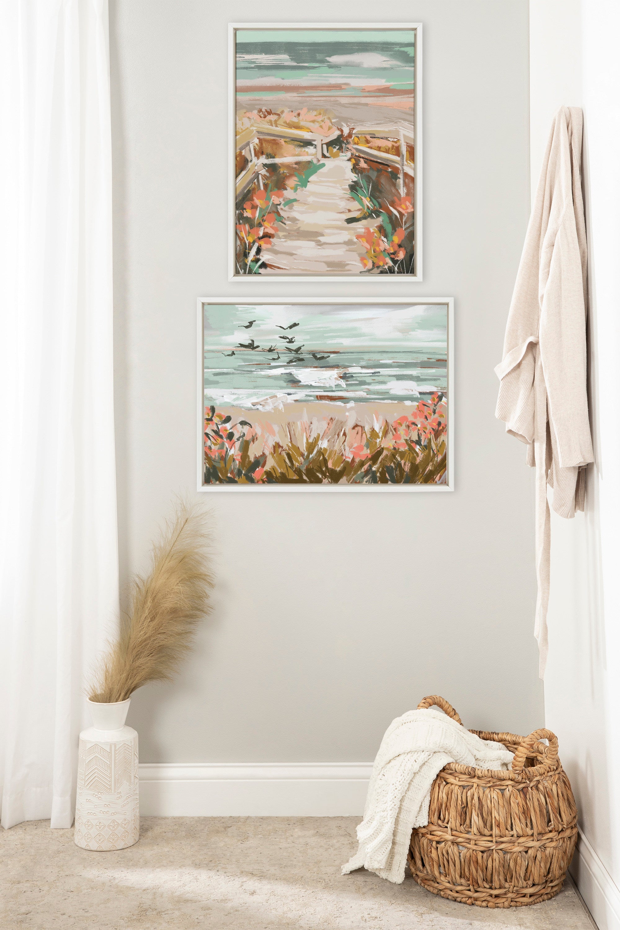 Sylvie Landscape 09 Beach Framed Canvas by Annie Quigley