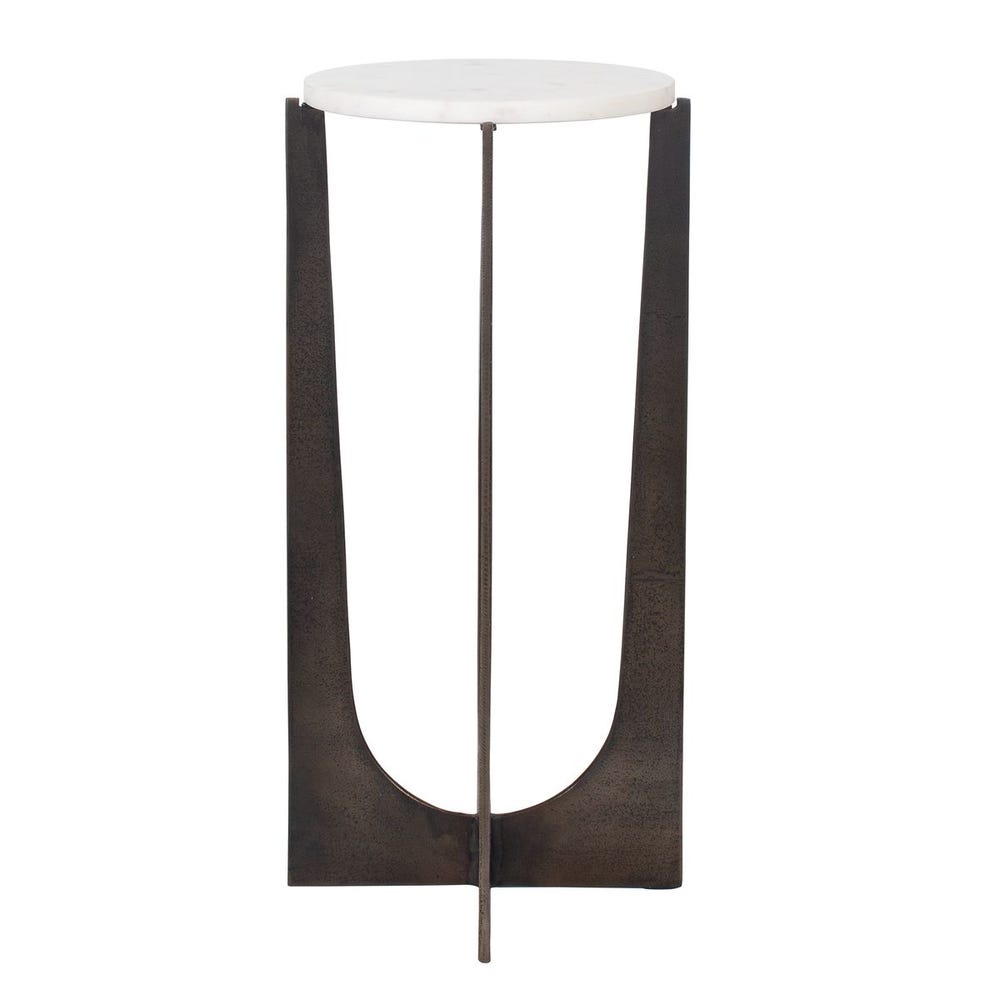 Huxley Integrated White Marble Side Table