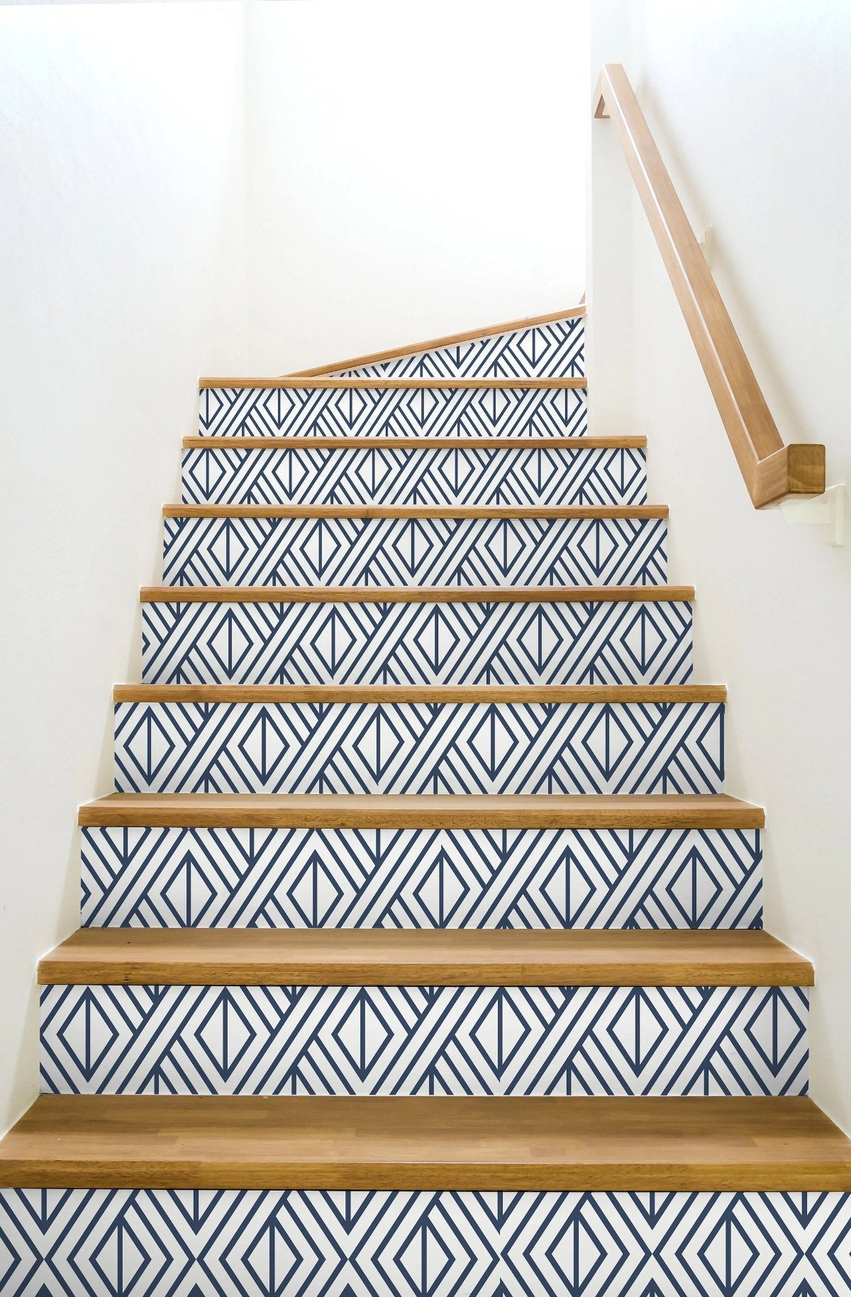 Navy Diamond Geometric Peel and Stick Removable Wallpaper