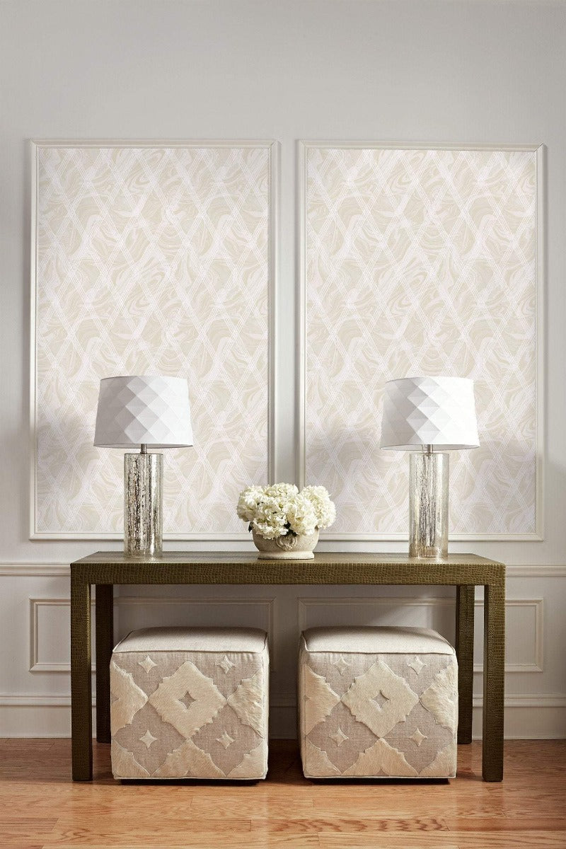 Casa Blanca 2 Marble Geometric Unpasted Wallpaper