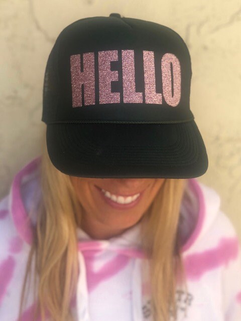 Hello - Army Green Trucker Hat