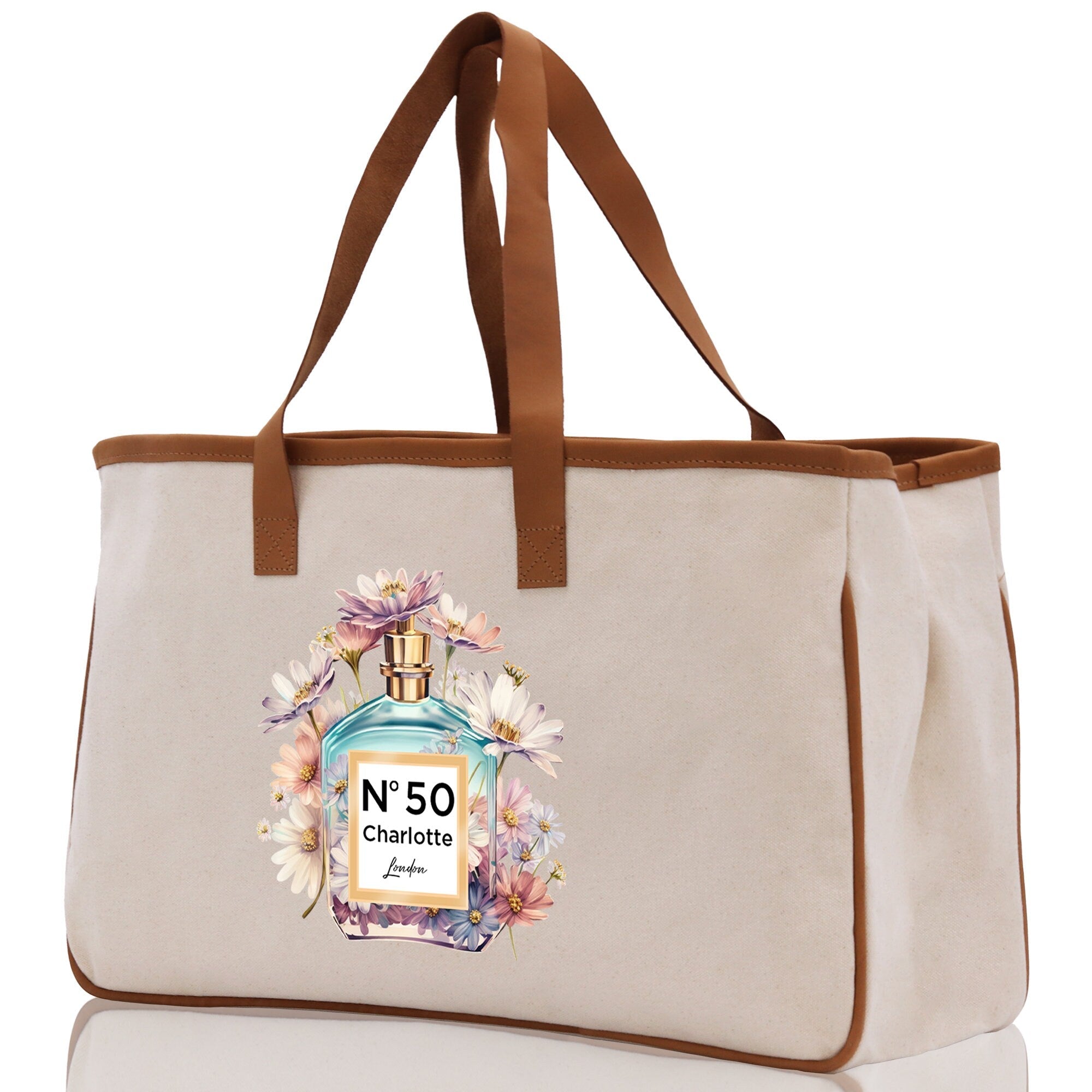 Birthday Celebration Personalized Gift Canvas Tote Bag with Name and State 40th 50th Birthday Gift Tote Bag for Her Custom Birthday Gift