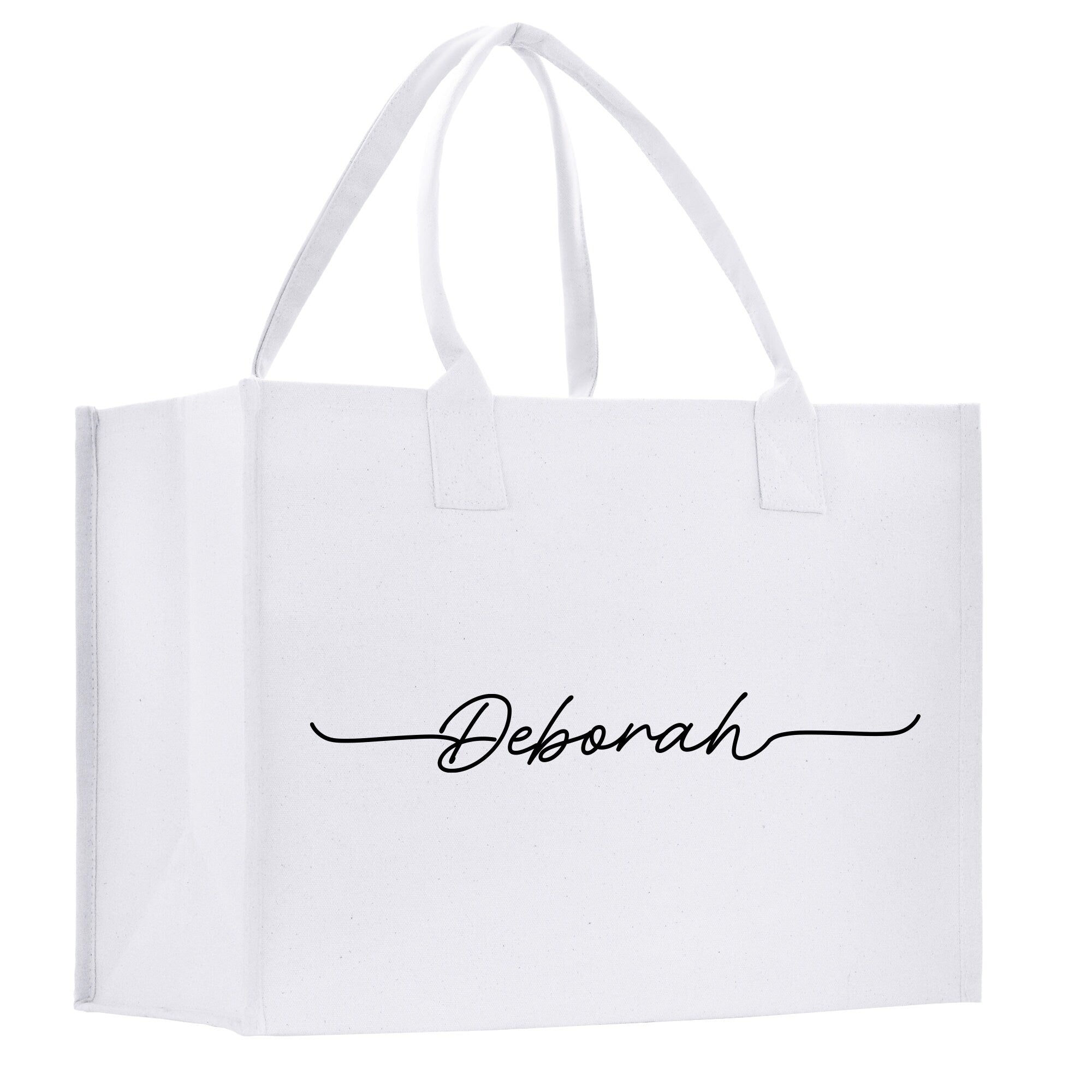 Personalized Name Wedding Cotton Canvas Tote Bag Bridal Shower Gift Custom Honeymoon Gift Customized Wedding Gift Bridesmaid Gift