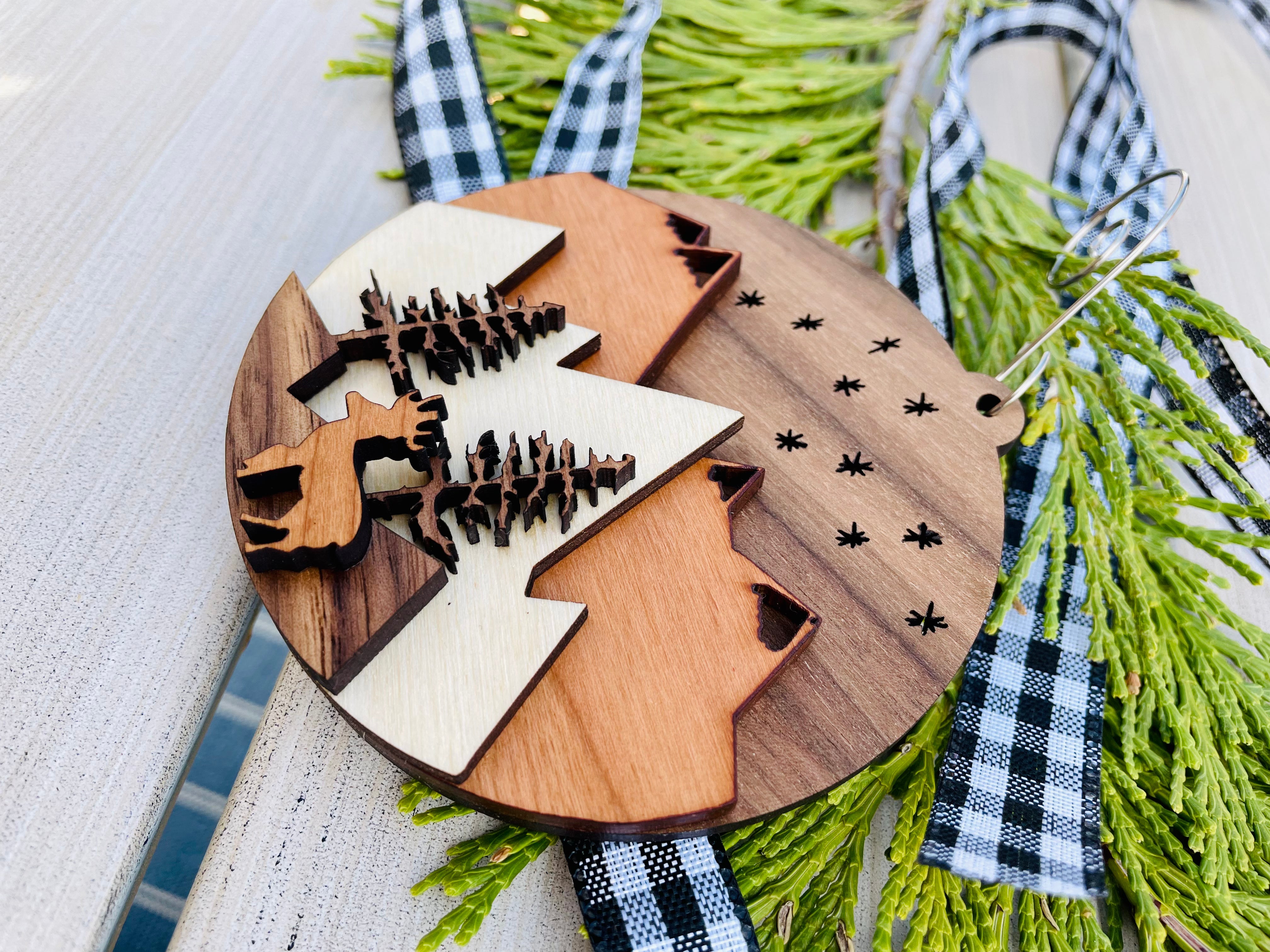 Mountain Scene 3D Ornament