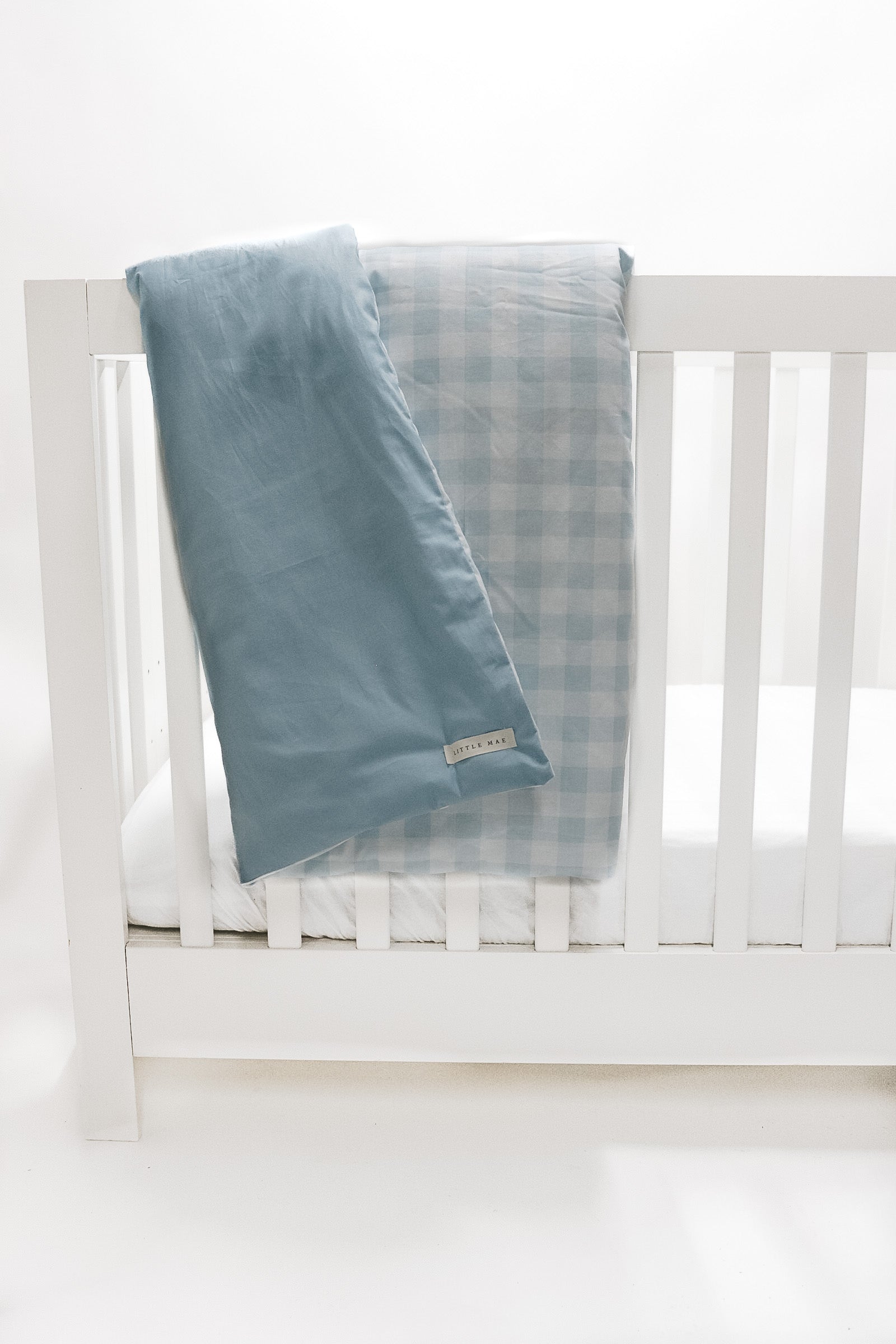 Marine Checkered Quilted Blanket