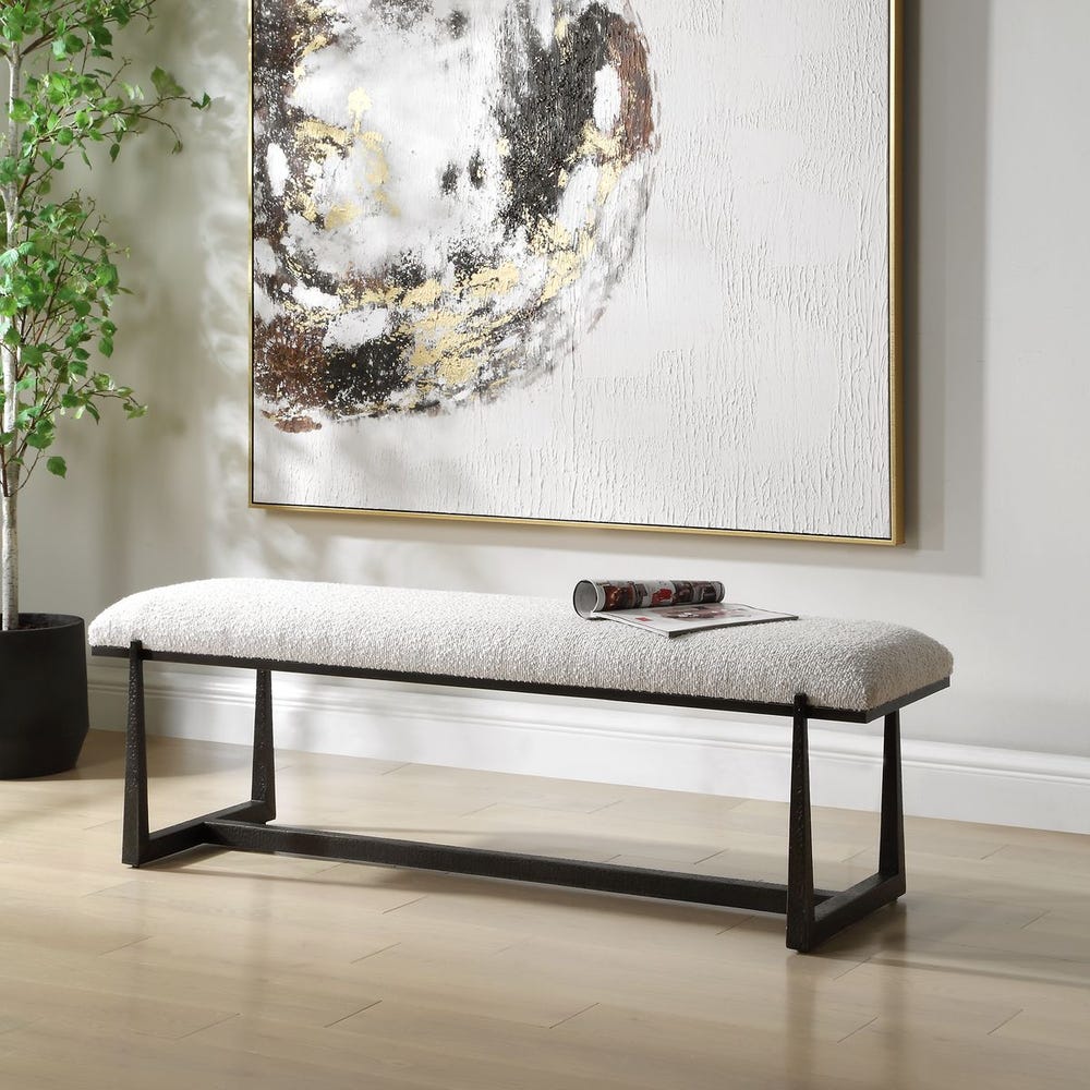 The Aurelia Antique Upholstered Bench