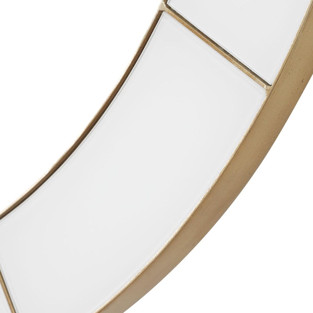 Stella Minimalist Ivory and Gold Wall Clock