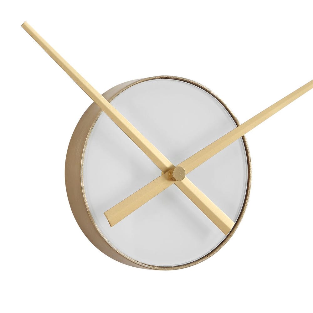 Stella Minimalist Ivory and Gold Wall Clock