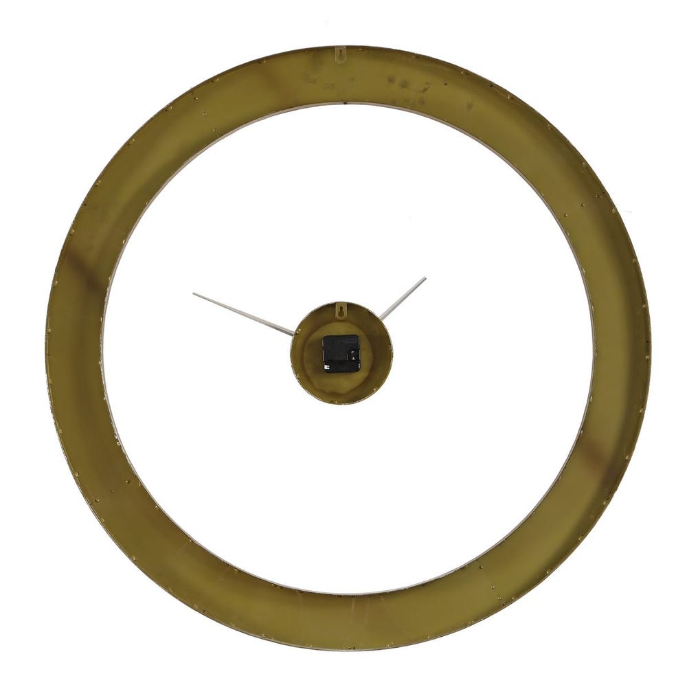 Stella Minimalist Ivory and Gold Wall Clock