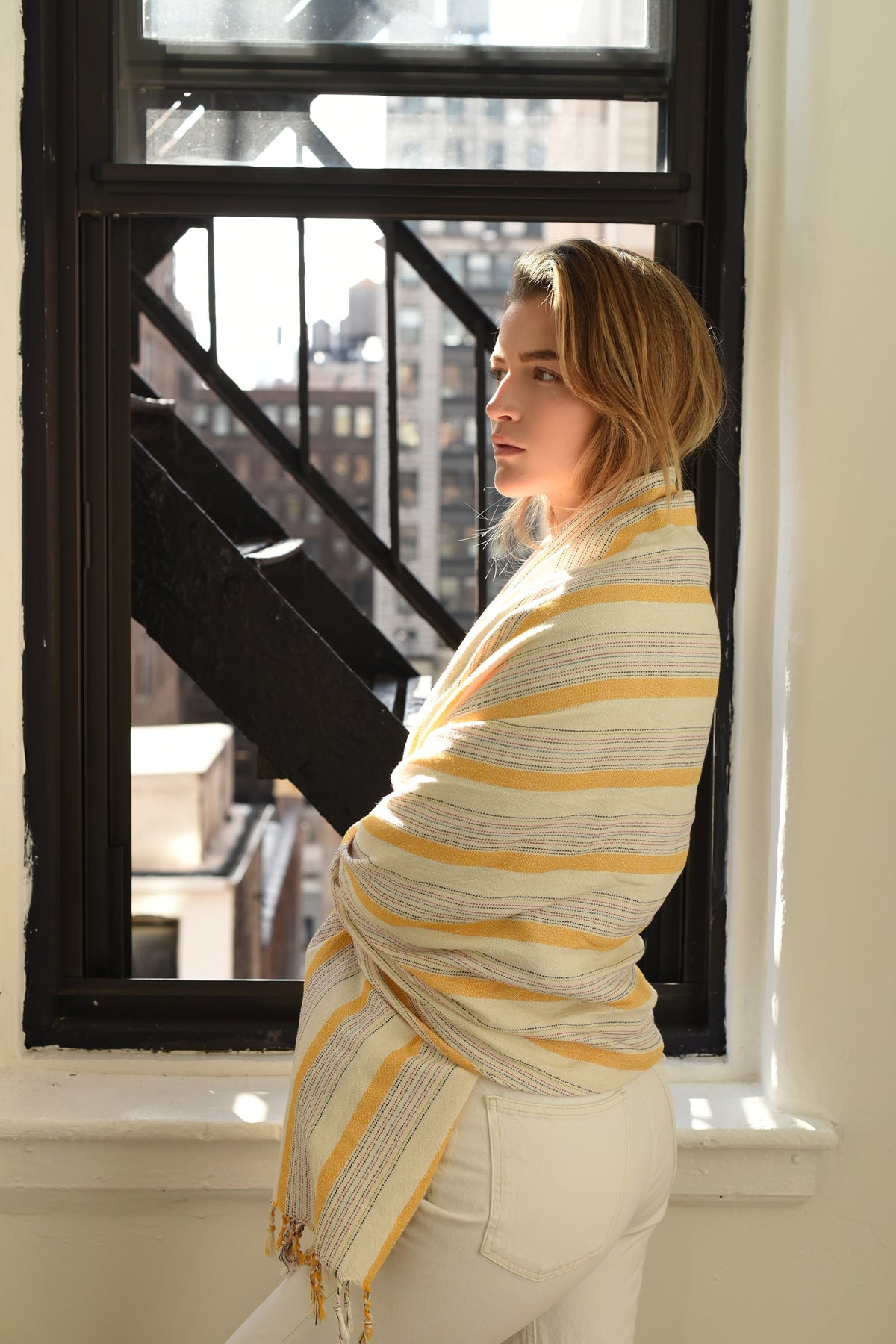 Yellow Ivory Montauk Towel