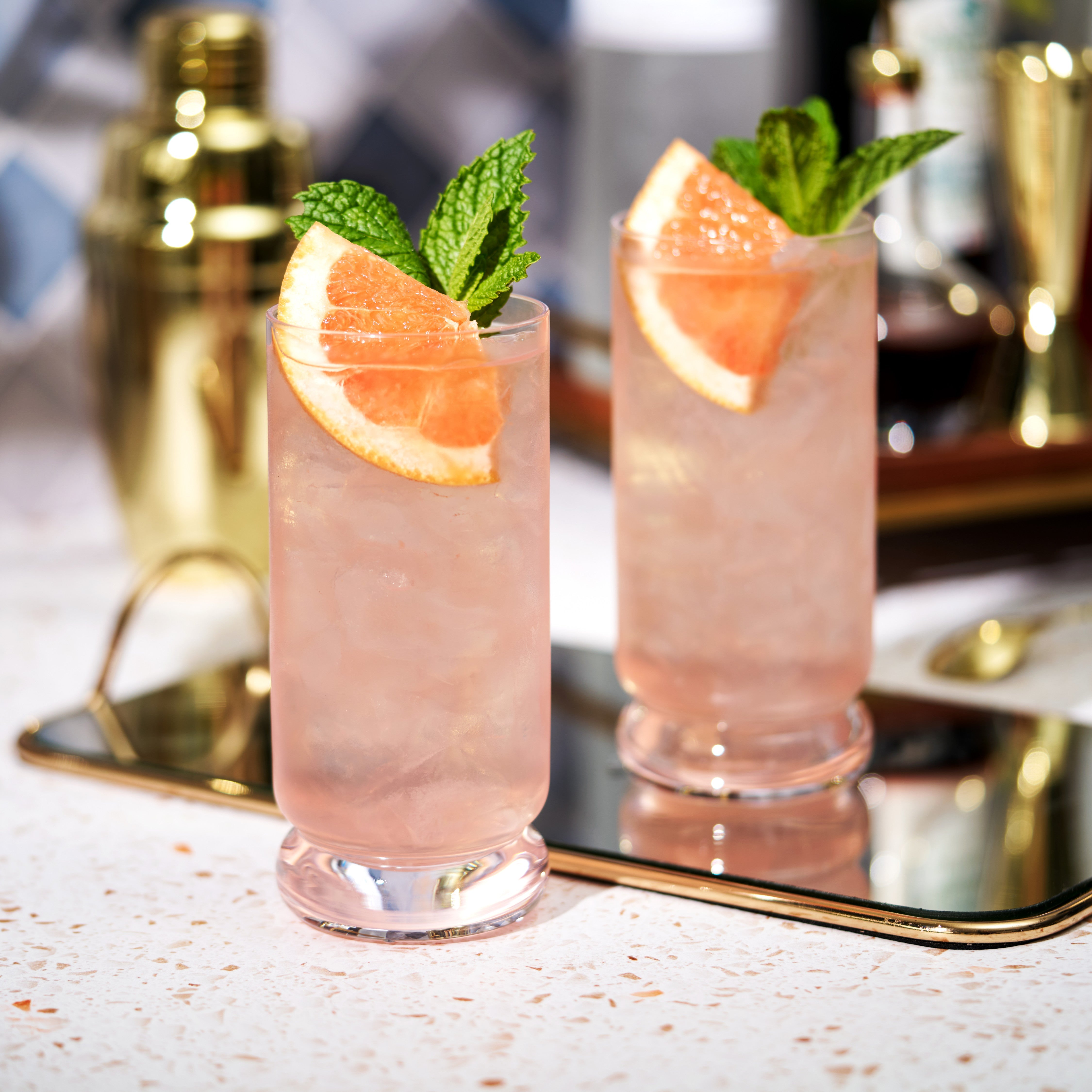 Mercury Crystal Highball Glasses, Set of 2