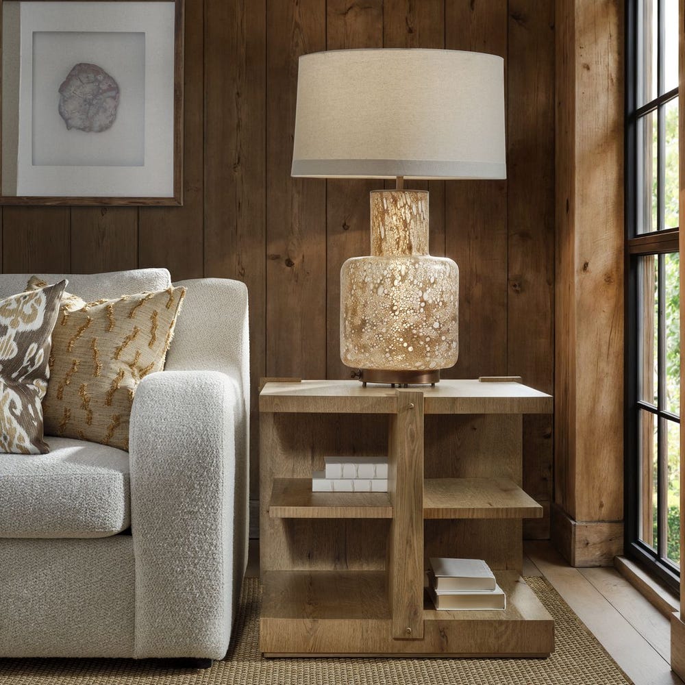 Cerused White Oak Display Table