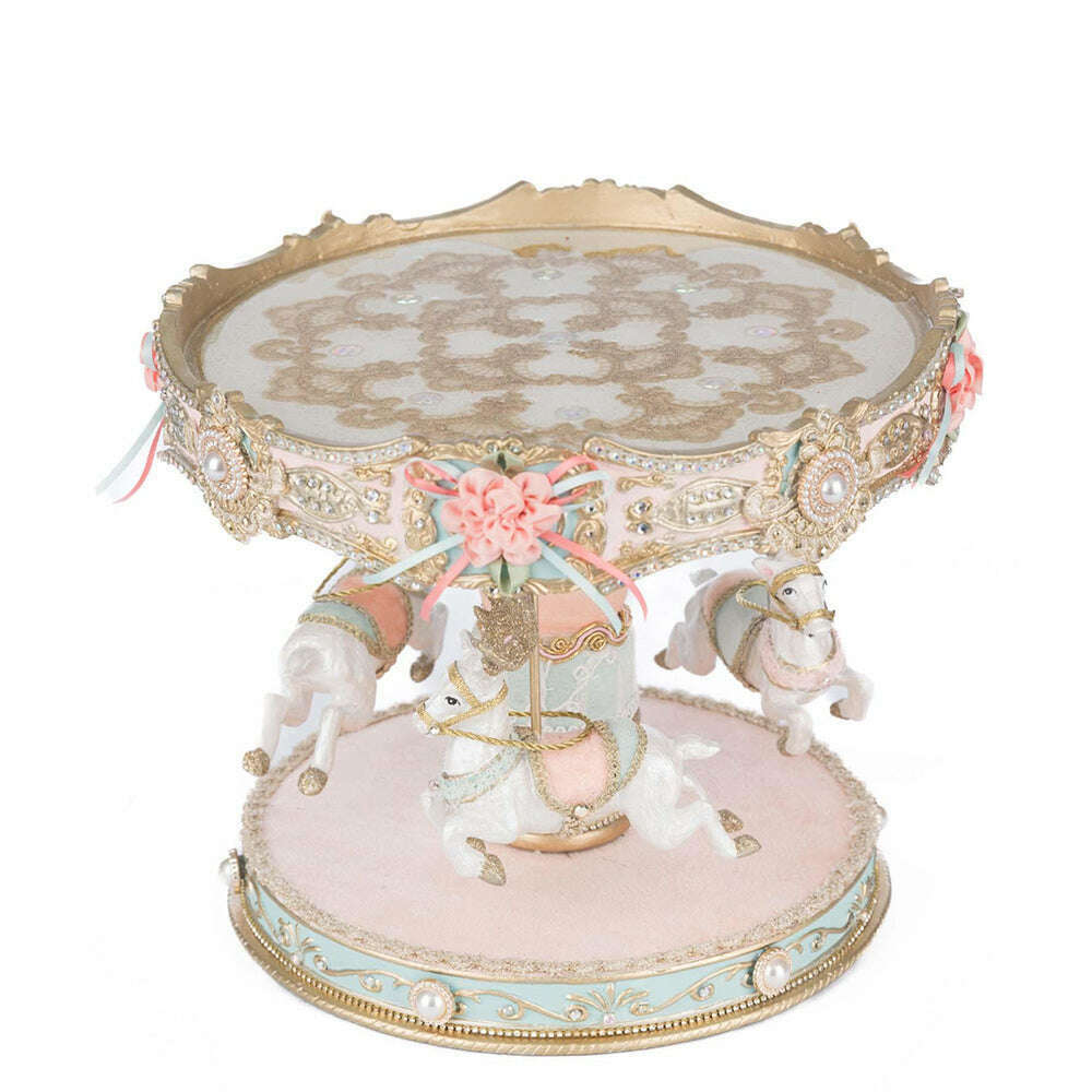 Joyeux Noel Carousel Cake Plate | Christmas Decor | Katherine's Collection