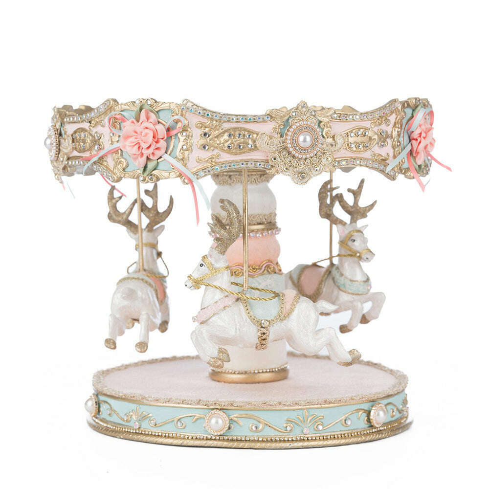 Joyeux Noel Carousel Cake Plate | Christmas Decor | Katherine's Collection