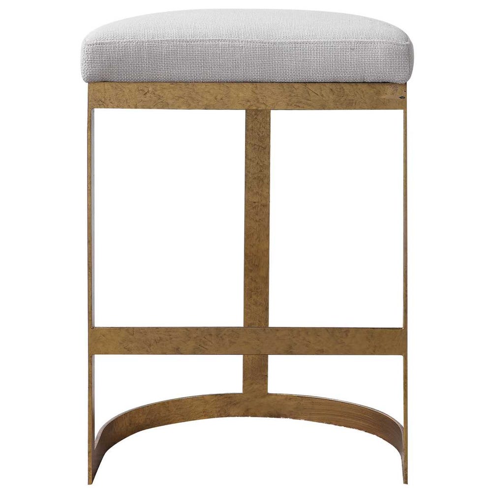 Keaton Hand Forged Iron Counter Stool in Antique Gold Leaf