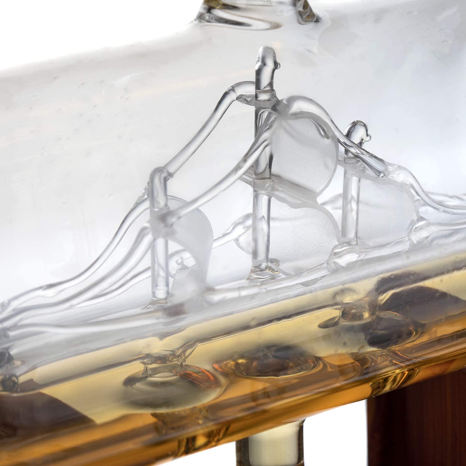 Whiskey Decanter Ship Set Premium Barware Gift Elegant Drinkware Collection