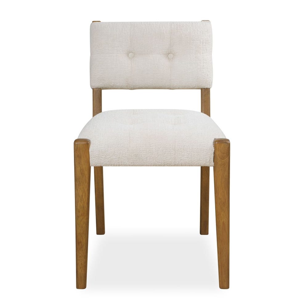 Langley Tufted Pecan Dining Chairs - Set of 2
