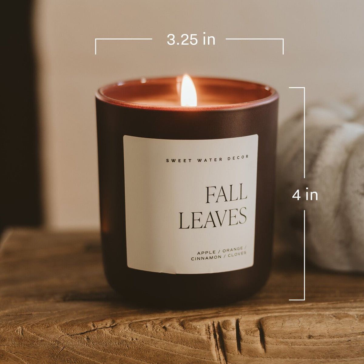 Warm and Cozy Soy Candle - Brown Matte Jar - 15 oz