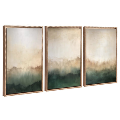 Sylvie Green Mountain Abstract I, II and III Framed Canvas Art Set by Amy Lighthall