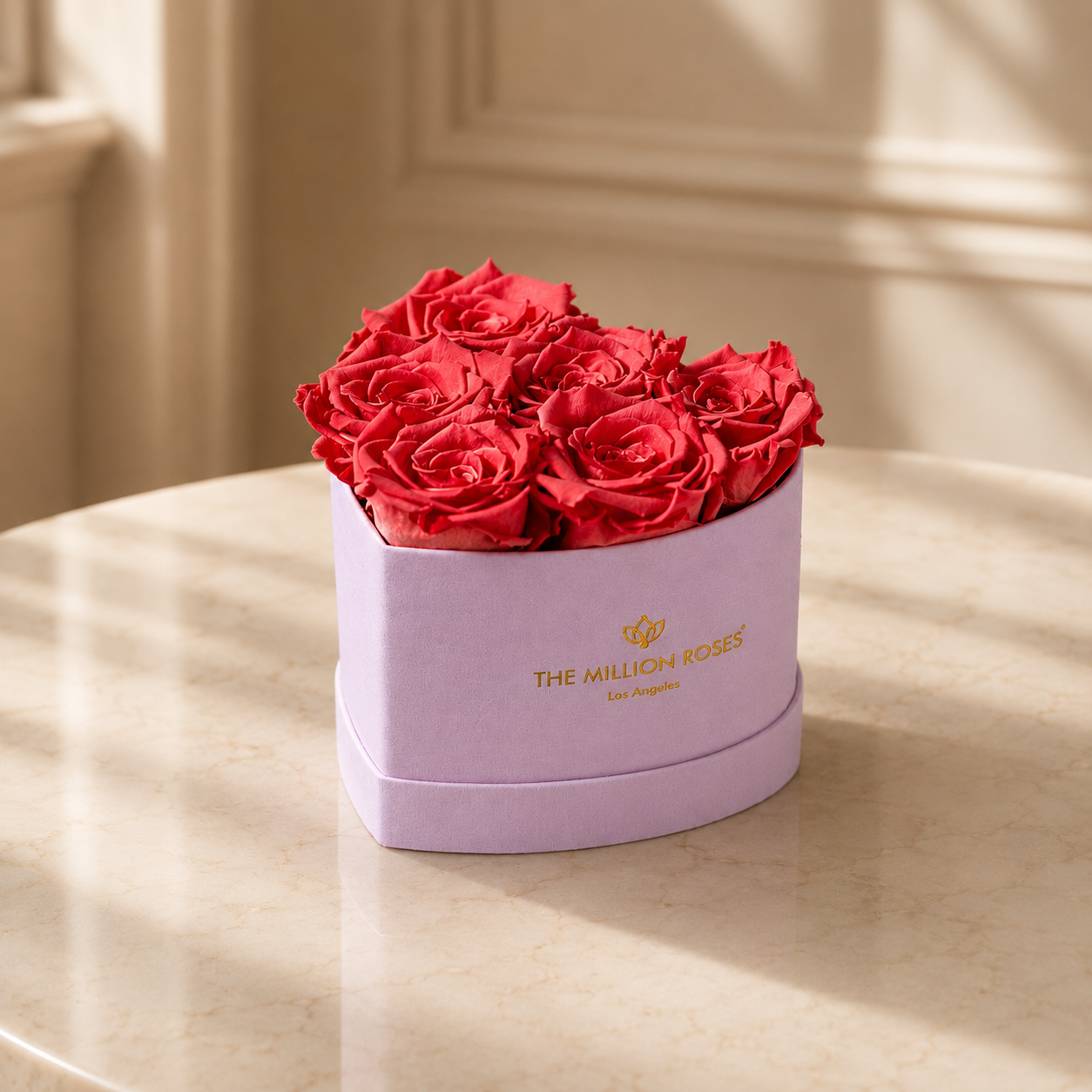 Baby Heart Light Pink Box | Coral Roses