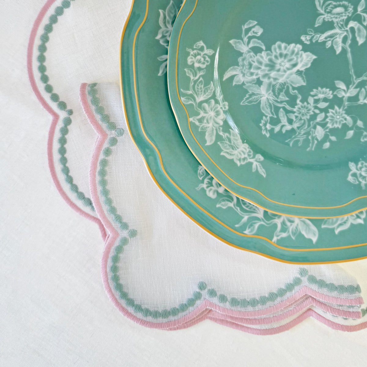 Lilibeth white & pink napkin (set of 4)