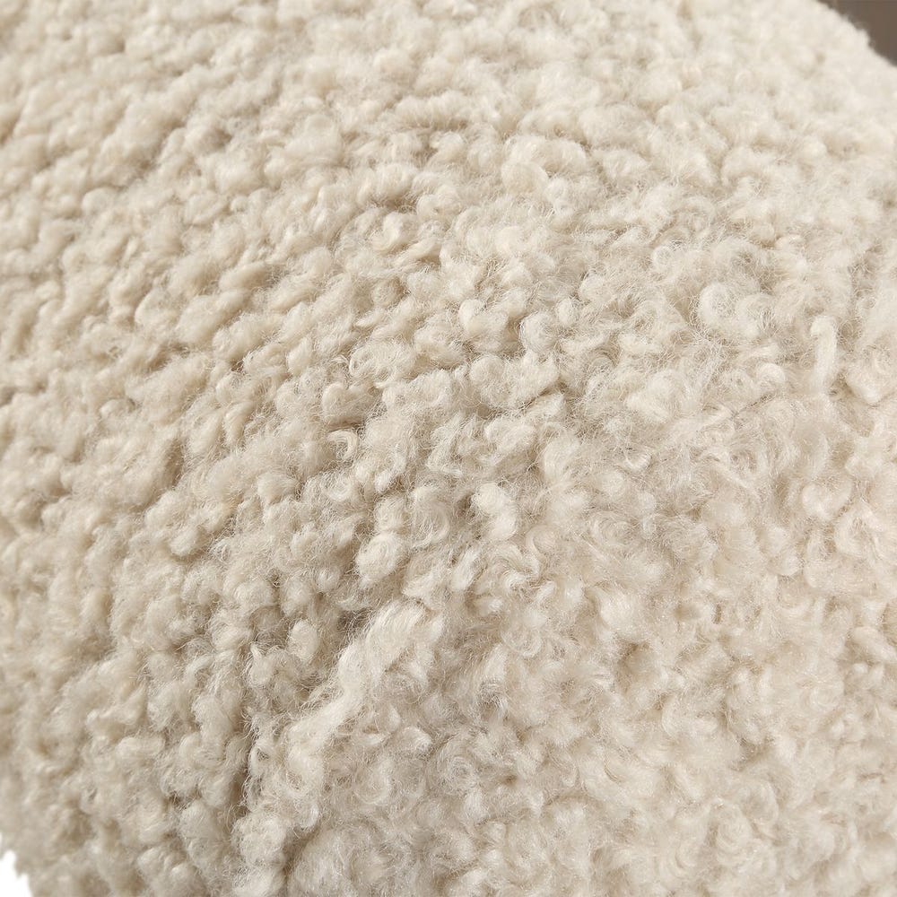 Linen Faux Shearling Accent Chair