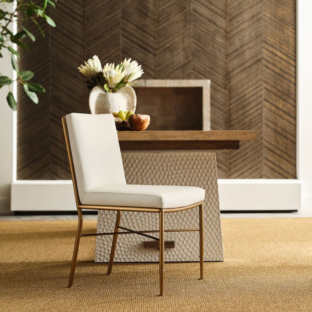 Lisette Brass Fretwork Dining Chair