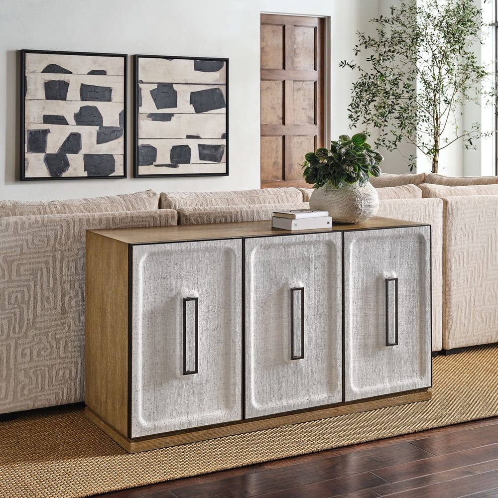 Maison Linen Three-Door Cabinet