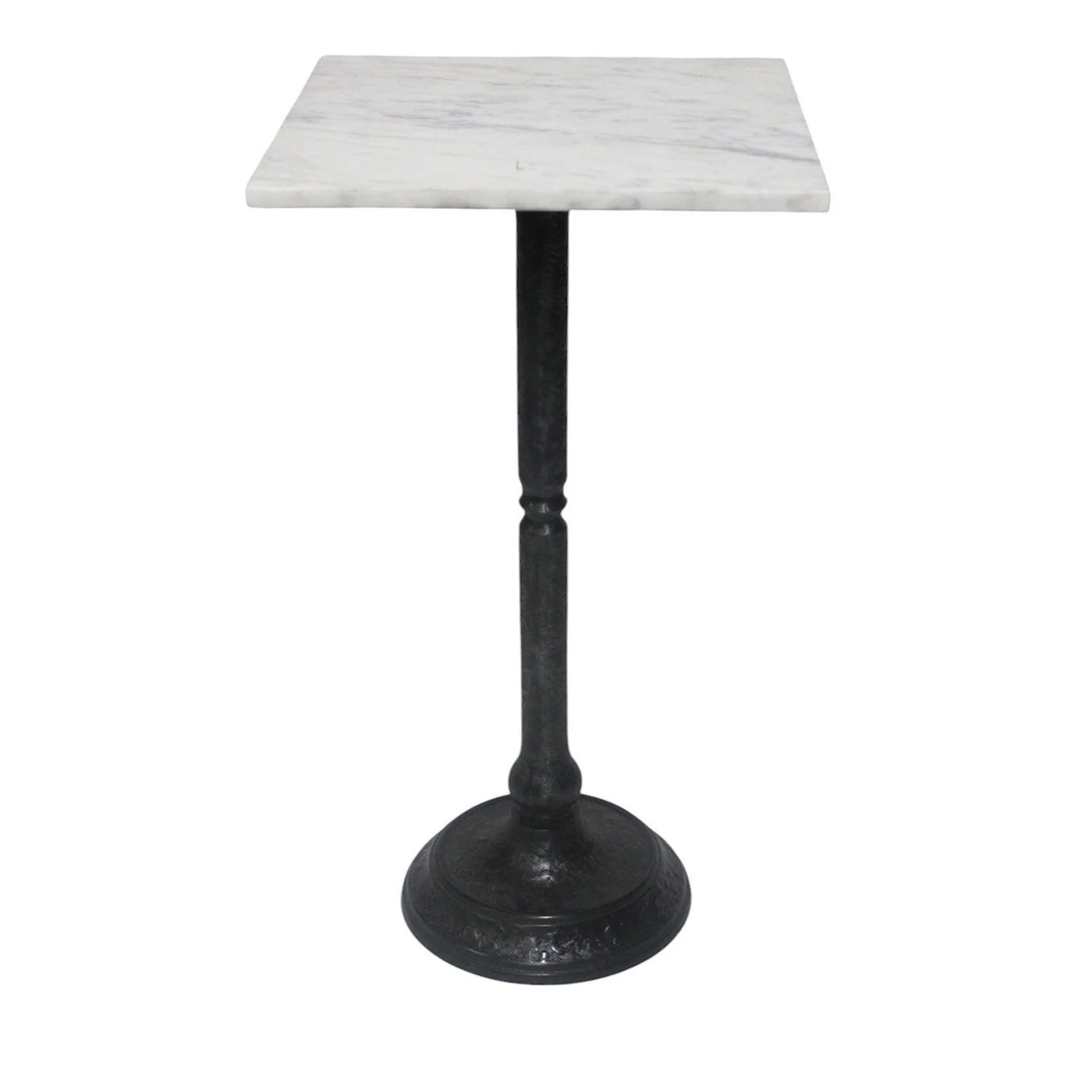 Marble and Antique Brass Side Table