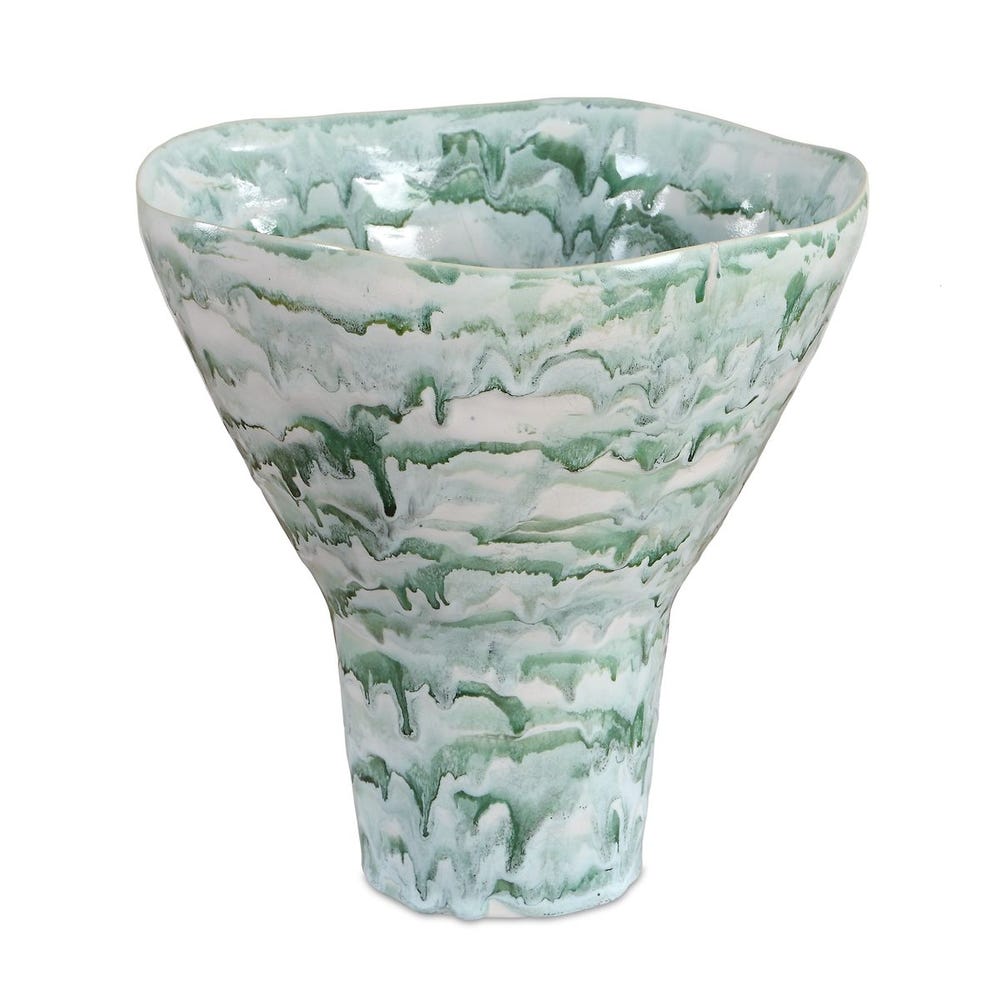 Jameis Ceramic Watercolor Pedestal Vase