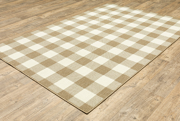 Marina Indoor / Outdoor Rug - Off-White / Light Brown / Camel