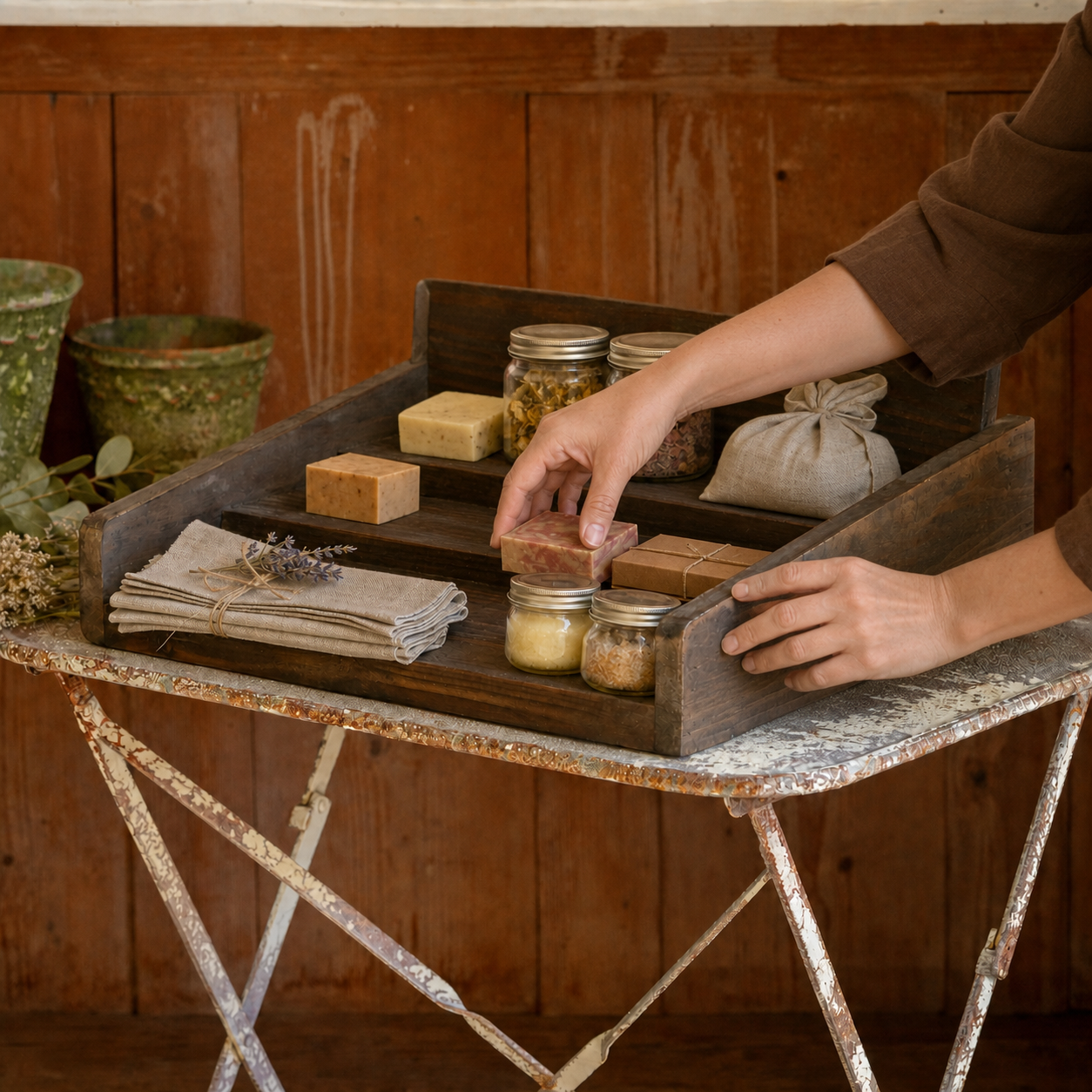 Market Stall Counter Display