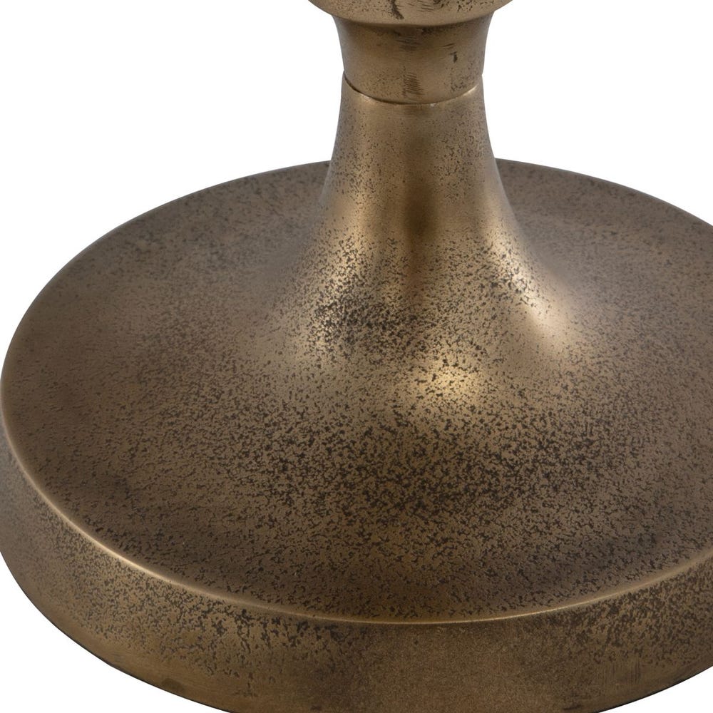 Marlow Textured Brass Sculptural Drink Table