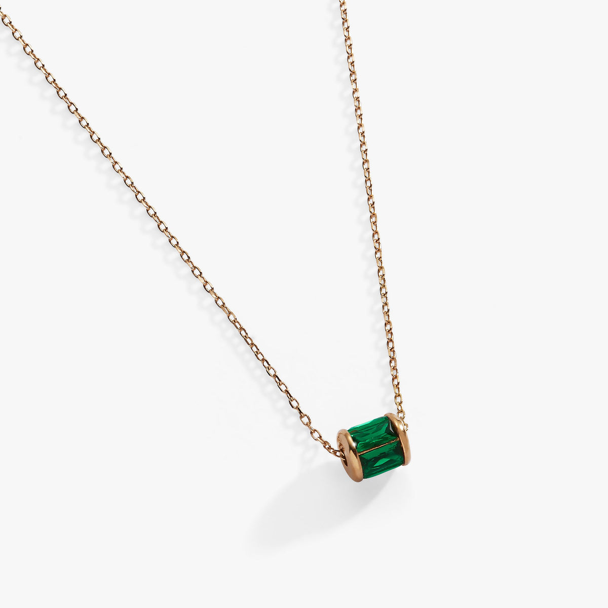 May Birthstone Precious Pendant Necklace