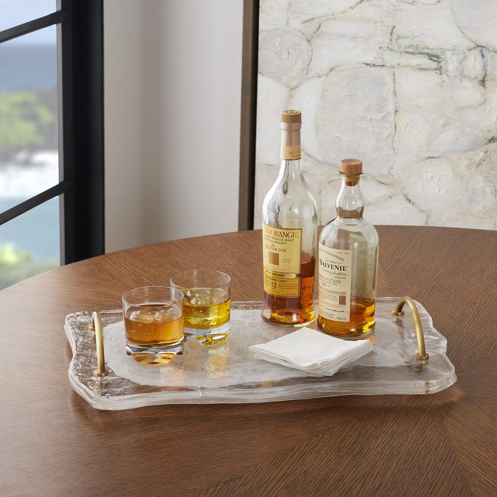 Nadia Glass Ripple Fluid Vanity Tray