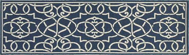 Medalia Meridian Indoor / Outdoor Rug  Navy/White