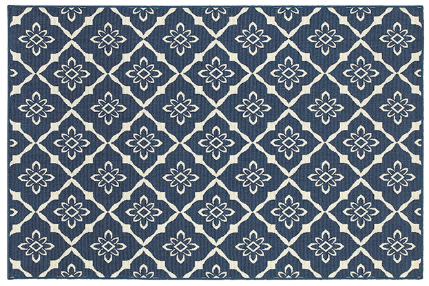 Meridian Indoor / Outdoor Rug - Navy / Off-White