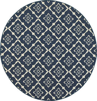 Meridian Indoor / Outdoor Rug - Navy / Off-White