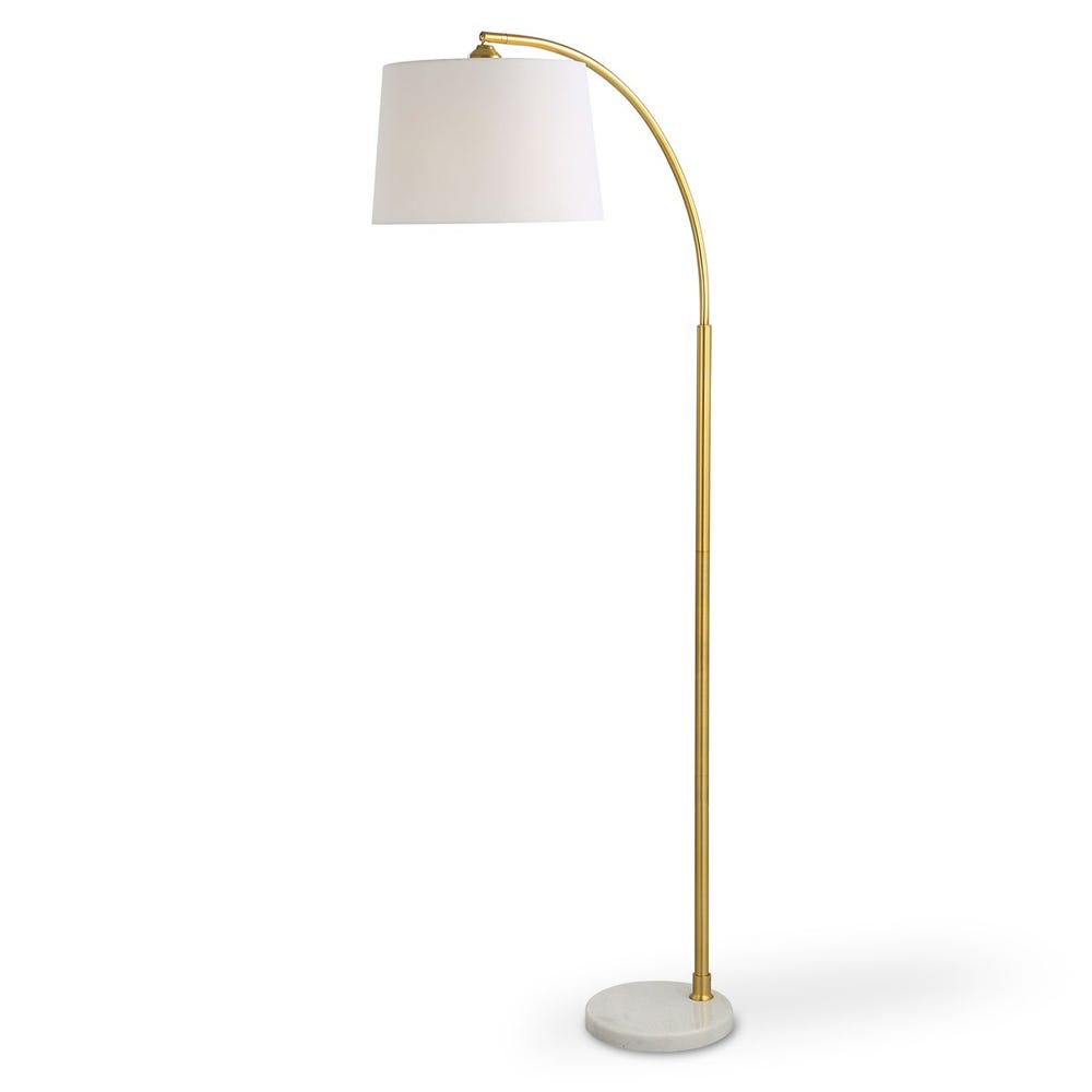 Micah Adjustable Metallic Arc Floor Lamp